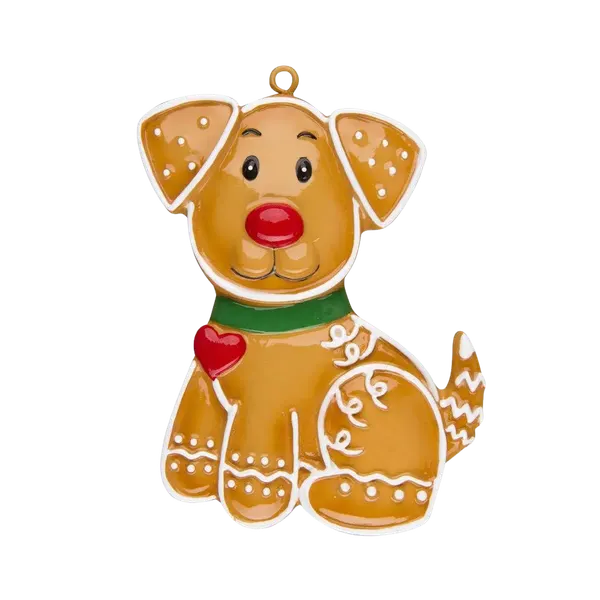 OR1222 - Gingerbread Dog Personalised Christmas Decoration