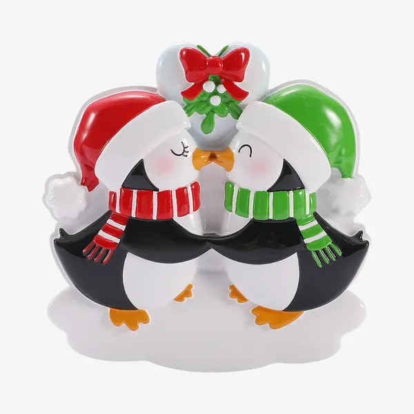 OR3106 - Cute Mistletoe with Kissing Penguins