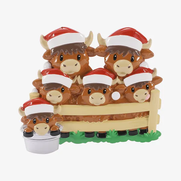 OR3198-6 - Highland Cow Family of 6