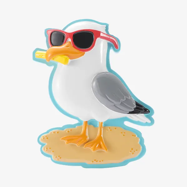 OR3200 - Seagull in Sunglasses on a Beach